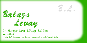balazs levay business card